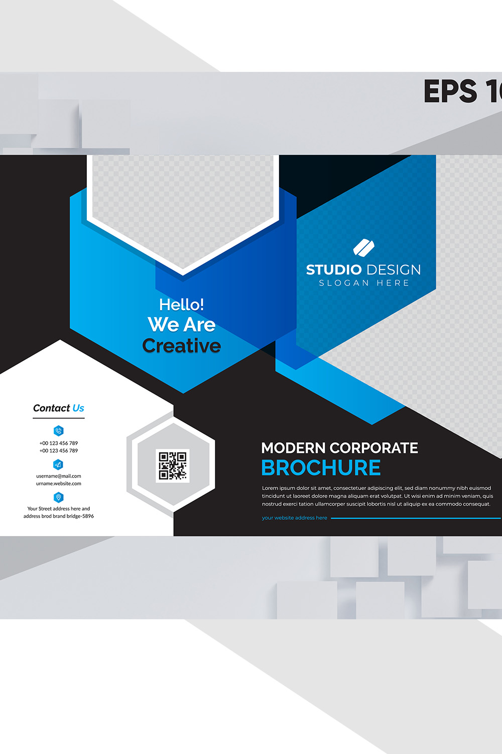 Modern Flyer Design pinterest preview image.