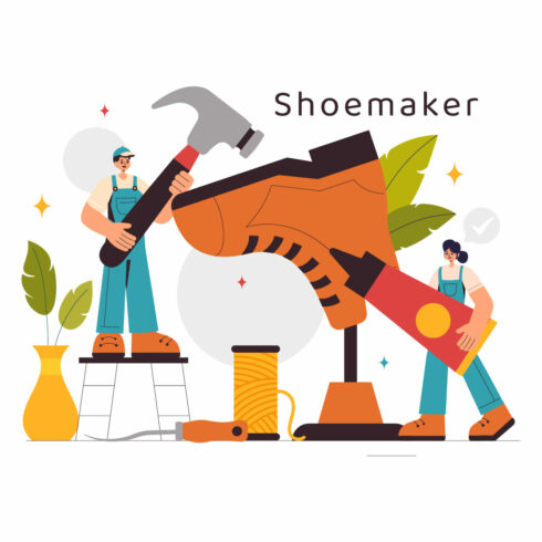 9 Shoemaker Profession Illustration cover image.