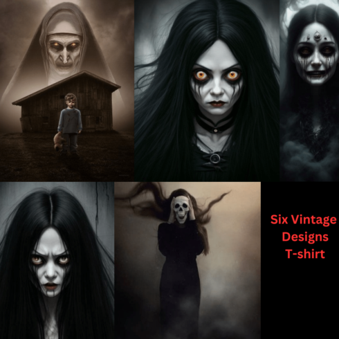 Six Vintage Designs T-shirt cover image.