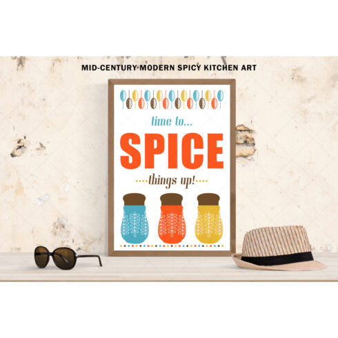 Retro Cooking Spices Printable Wall Art cover image.