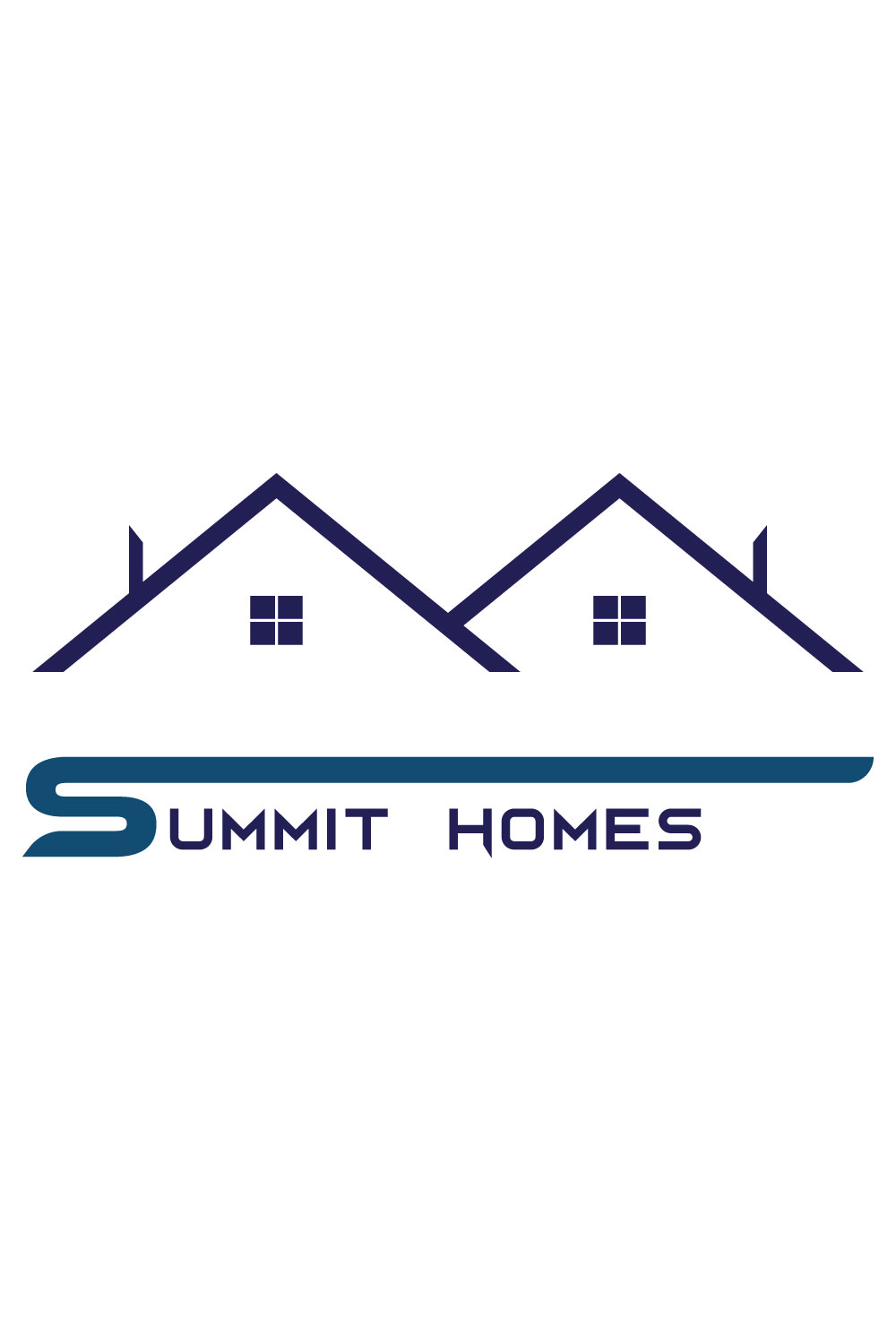 Summit Home logo design pinterest preview image.