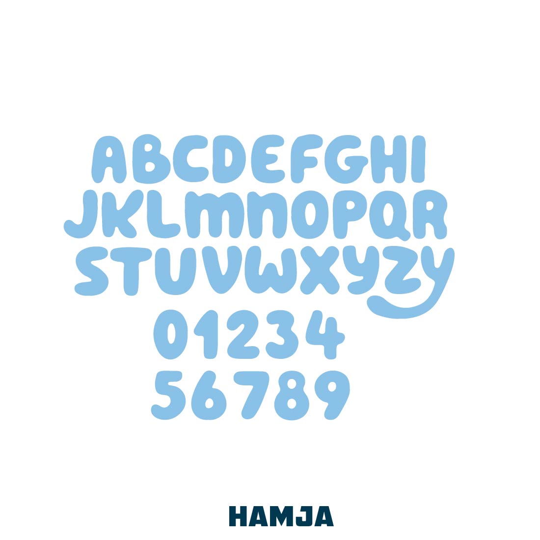 Bluey Font SVG, Bluey Font OTF, Bluey letters SVG, Bluey Alphabet SVG, Bluey Svg Cricut, Bluey svg birthday cover image.