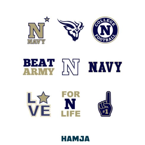 Navy Midshipmen Football svg, football svg, silhouette svg, cut files, College Football svg, ncaa logo svg, cover image.