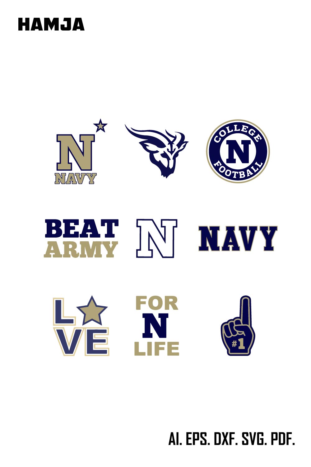 Navy Midshipmen Football svg, football svg, silhouette svg, cut files, College Football svg, ncaa logo svg, pinterest preview image.