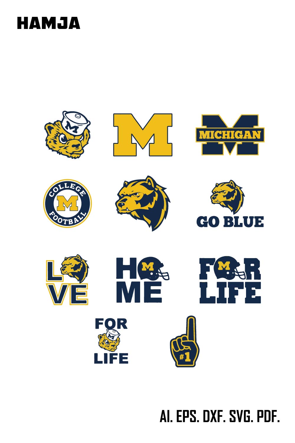 Michigan Wolverines logo Svg, Michigan Wolverines svg, Michigan Wolverines eps, Michigan Wolverines clipart, Wolverines svg, pinterest preview image.