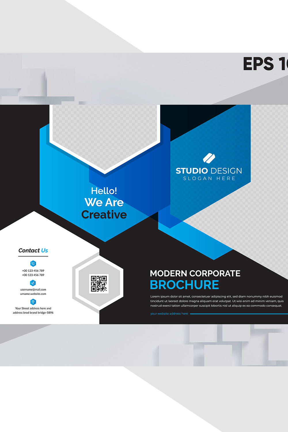 Modern Flyer Design pinterest preview image.