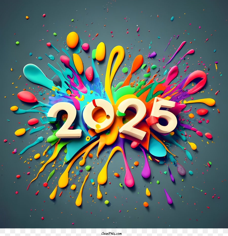 transparent 2025 happy new year 2025 word art year colorful s 651a6022264946.6094949016962273621568 56