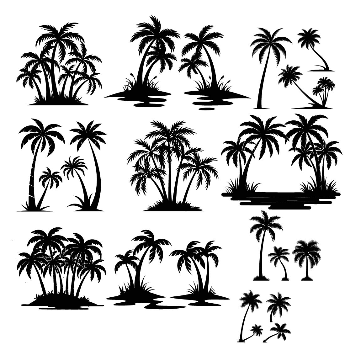 10 Silhouetted Palms in a Tropical Setting cover image.