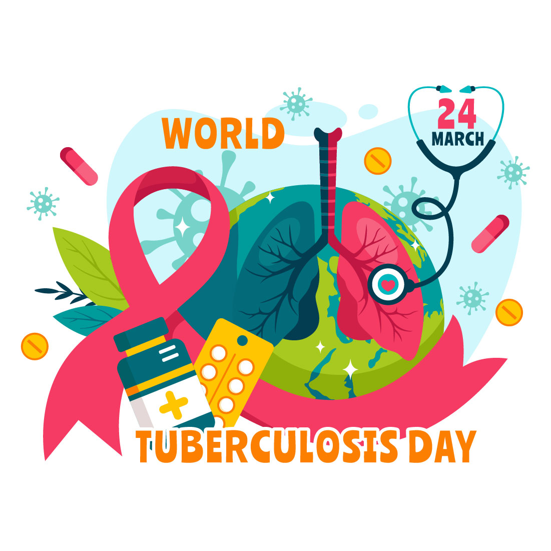 12 World Tuberculosis Day Illustration cover image.