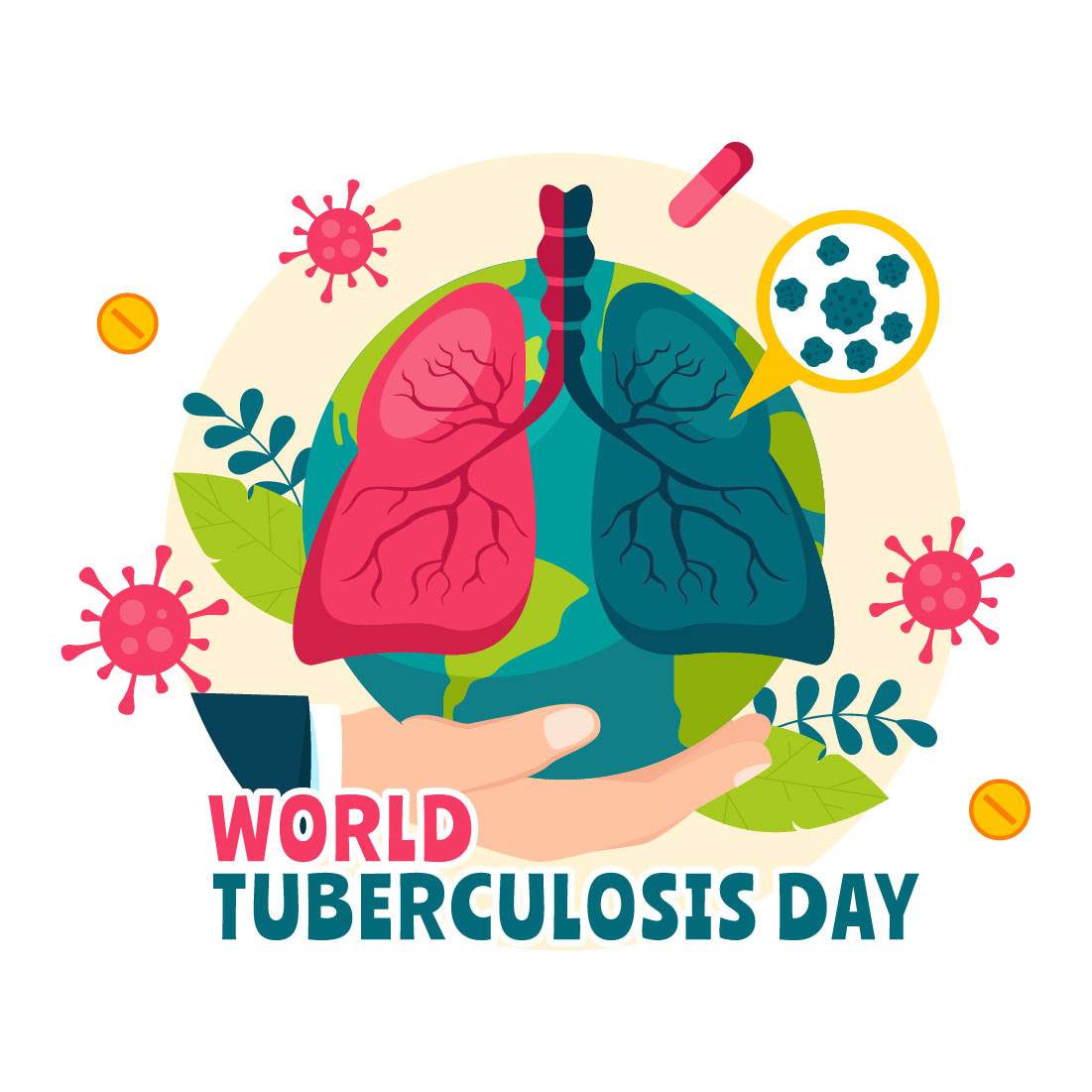 12 World Tuberculosis Day Illustration preview image.