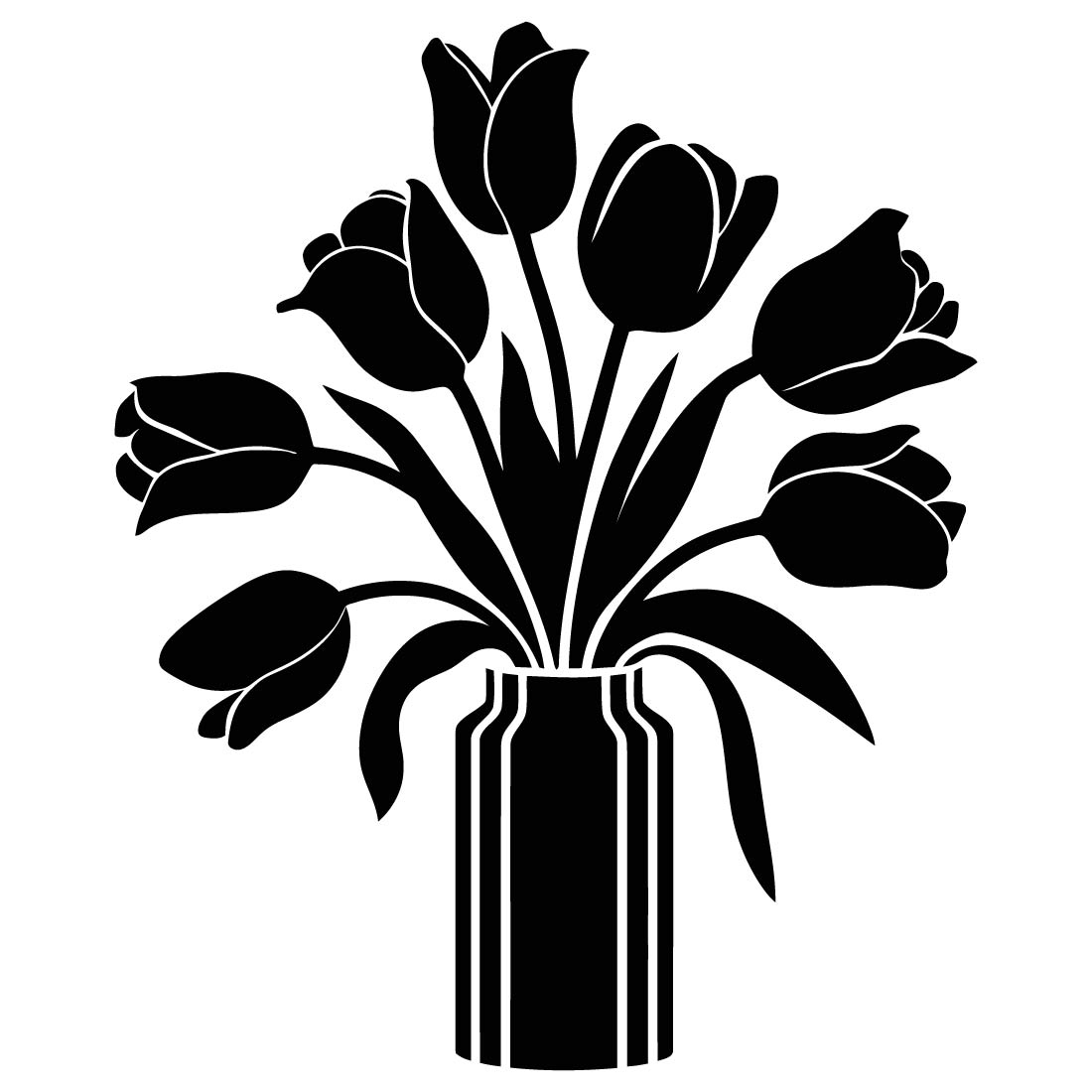 tulip flowers tulip vector silhouette 4 999