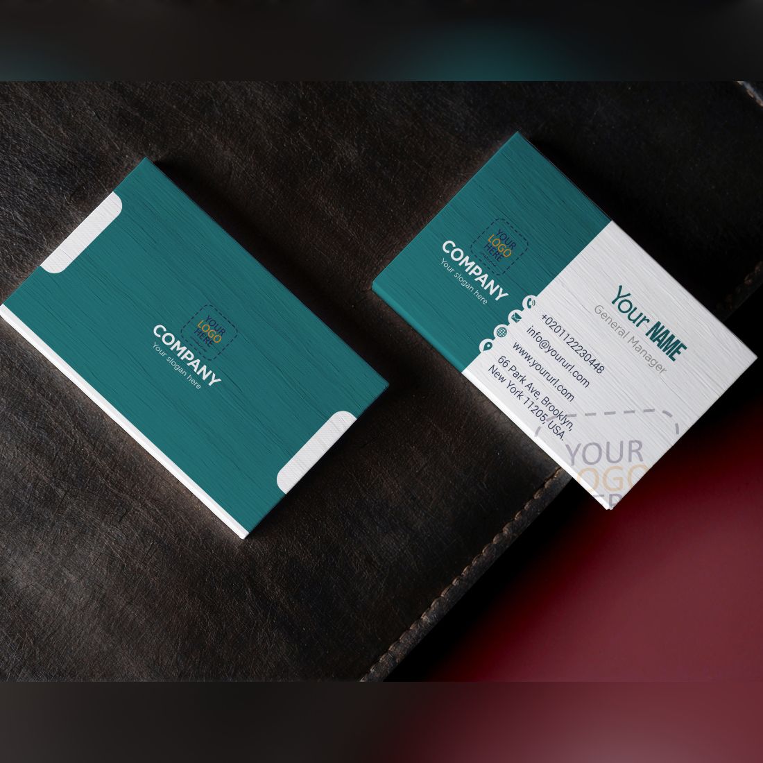 Corporate Business Card Template Design preview image.