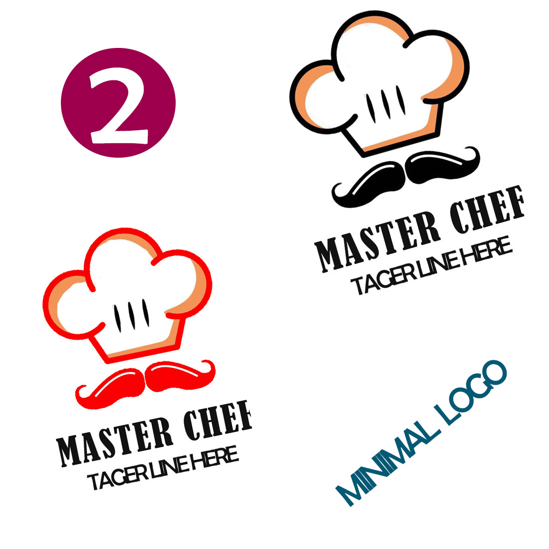 Menimal MASTER CHef LOGO FOR RESTORENTS AND CHANELS preview image.