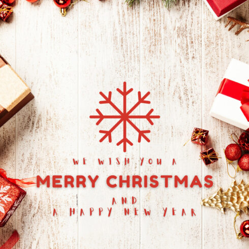 Red Merry Christmas And Happy New Year Instagram Story cover image.