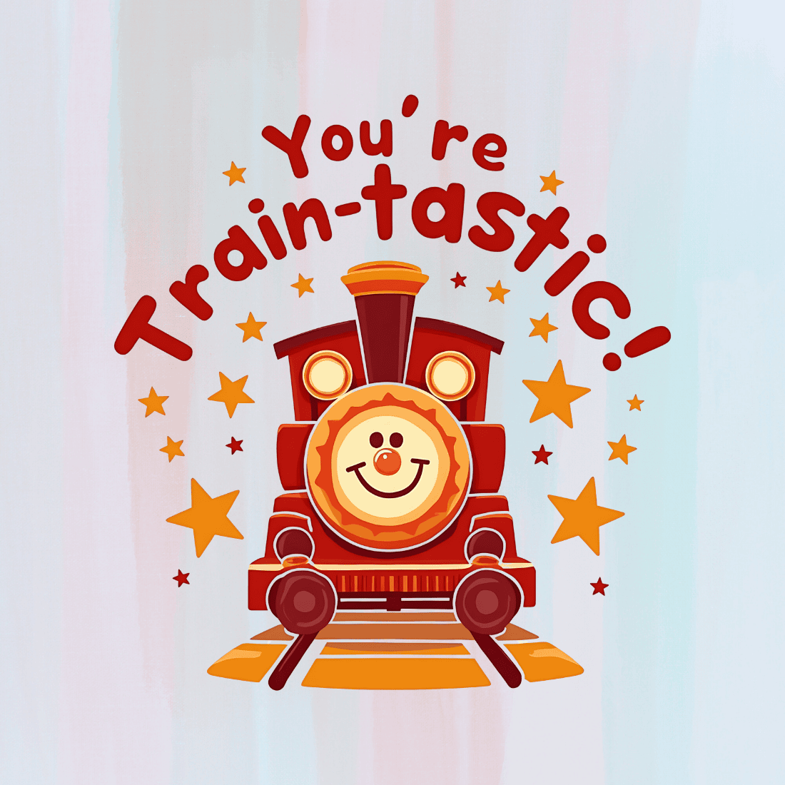 You're Train-tastic T-Shirt Design Bundle preview image.