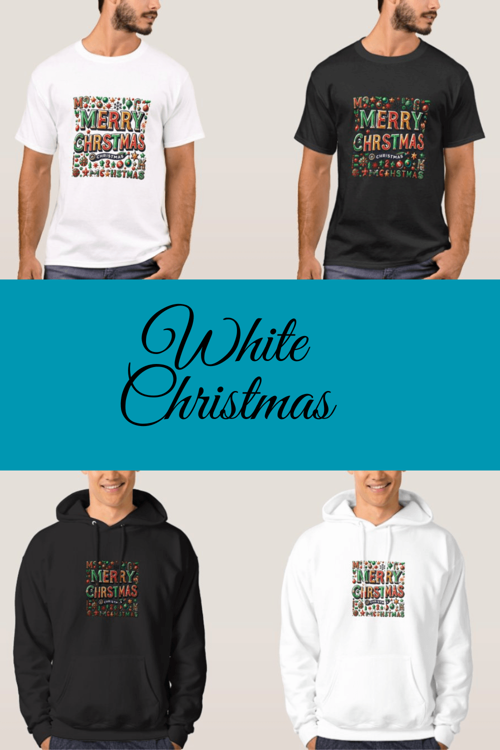 Merry Christmas T-Shirt – Spread Holiday Cheer in Style pinterest preview image.