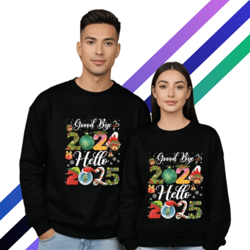 Festive Christmas Sweatshirt for Women - Casual Crew Neck Long Sleeve Pullover cover image.