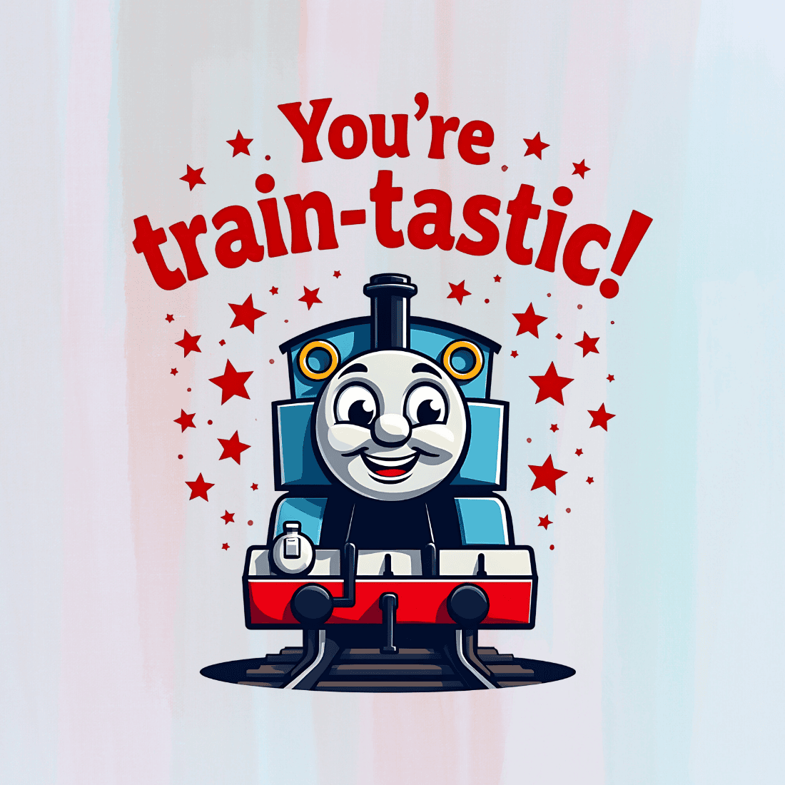 Train-tastic Greeting T-Shirt Design Bundle preview image.