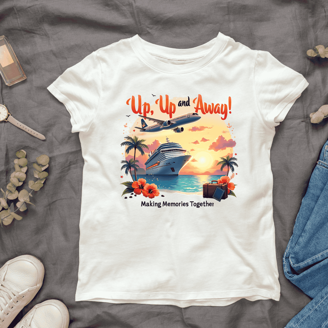 Travel and Adventure Graphic T-Shirt Design Bundle preview image.