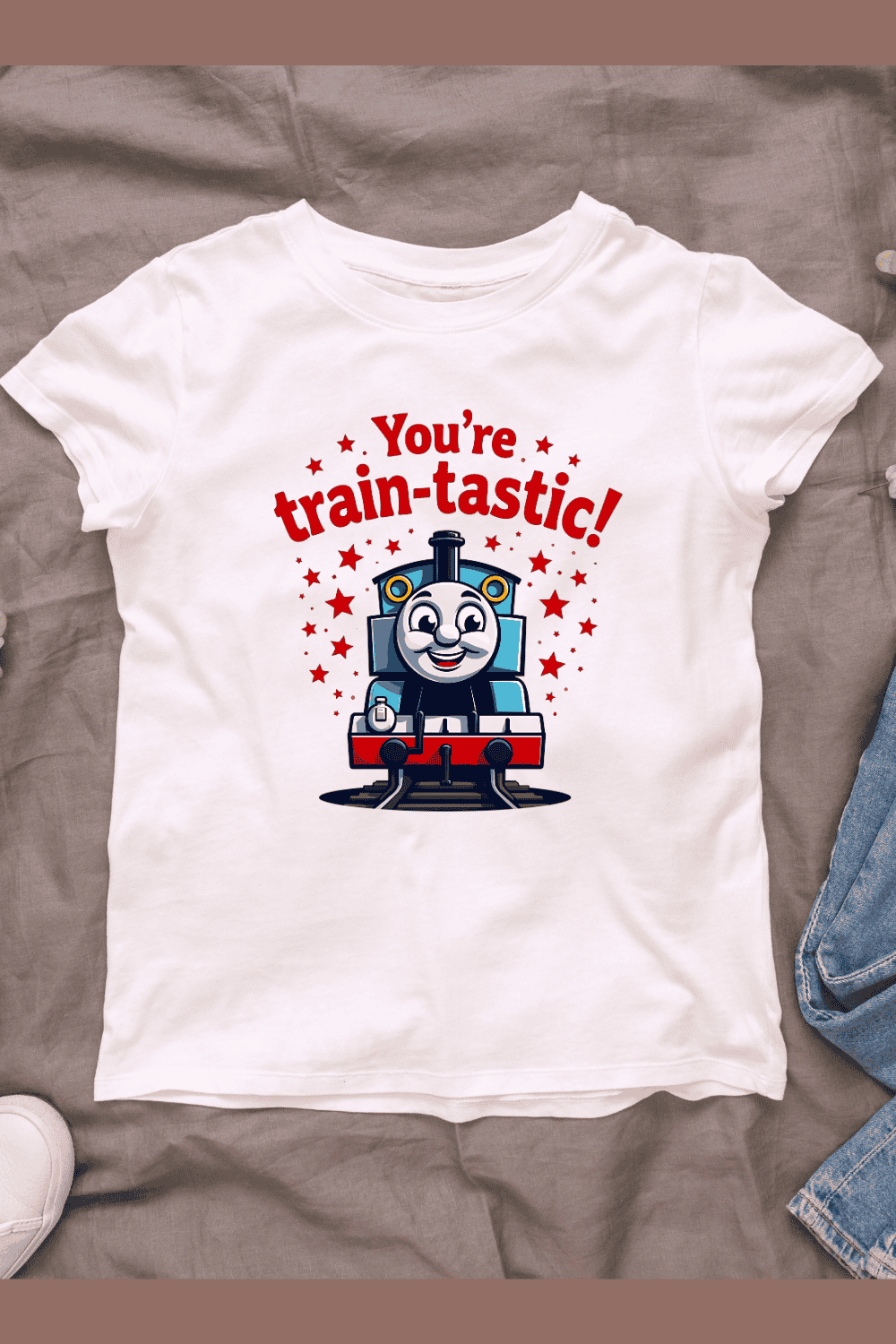 Train-tastic Greeting T-Shirt Design Bundle pinterest preview image.