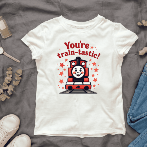 Happy Train for Kids T-Shirt Design Bundle cover image.