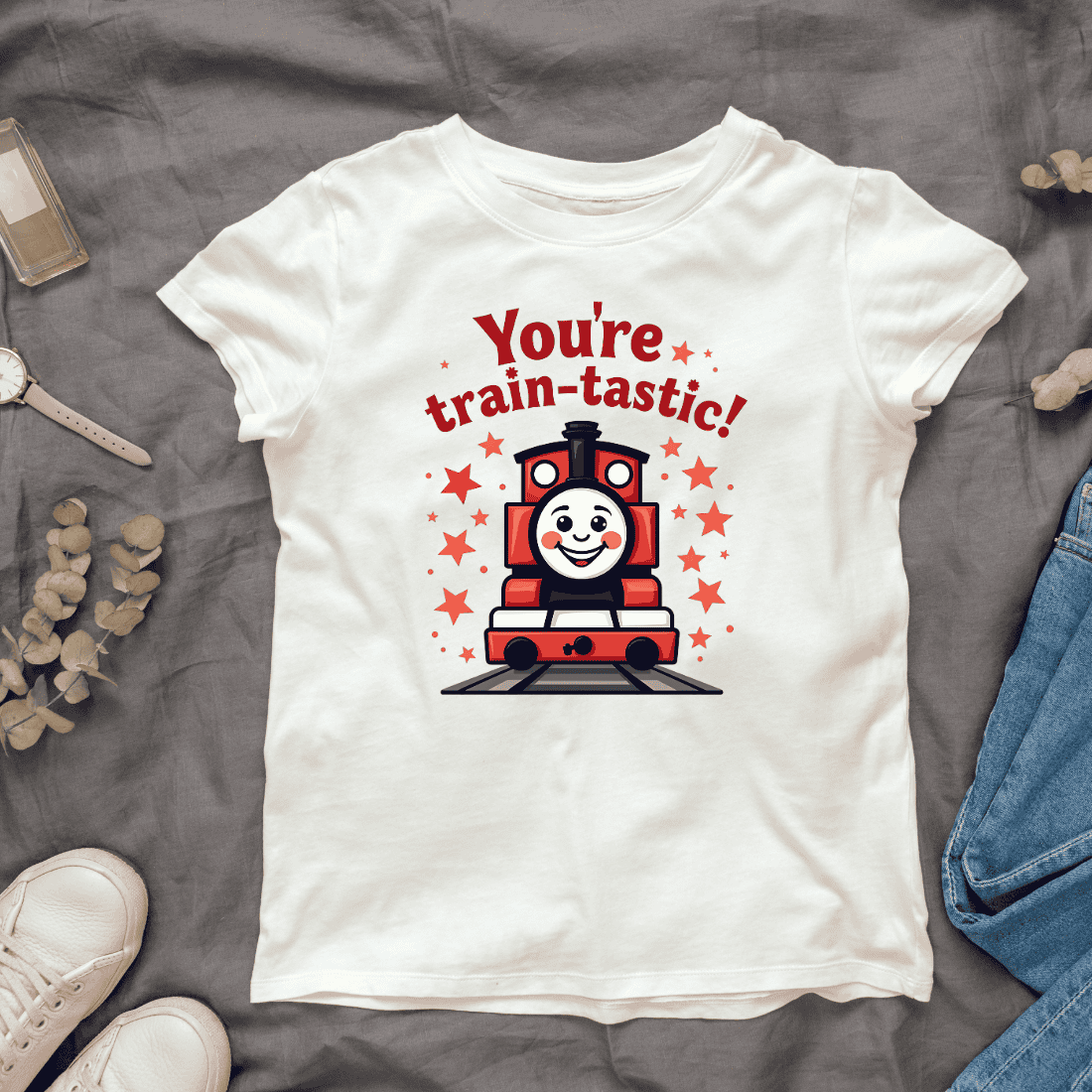 Happy Train for Kids T-Shirt Design Bundle cover image.