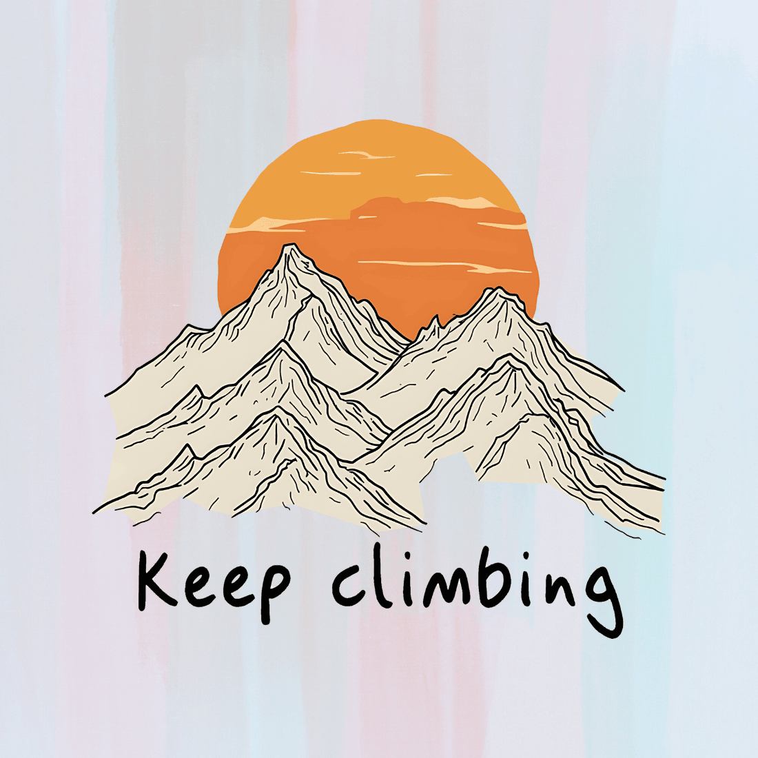 Hiking and Climbing T-Shirt Design Bundle preview image.