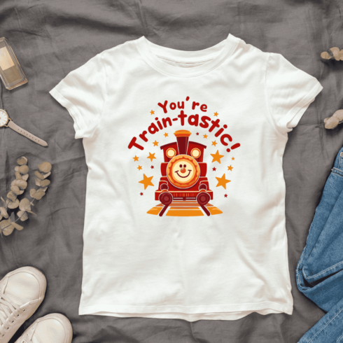 You're Train-tastic T-Shirt Design Bundle cover image.