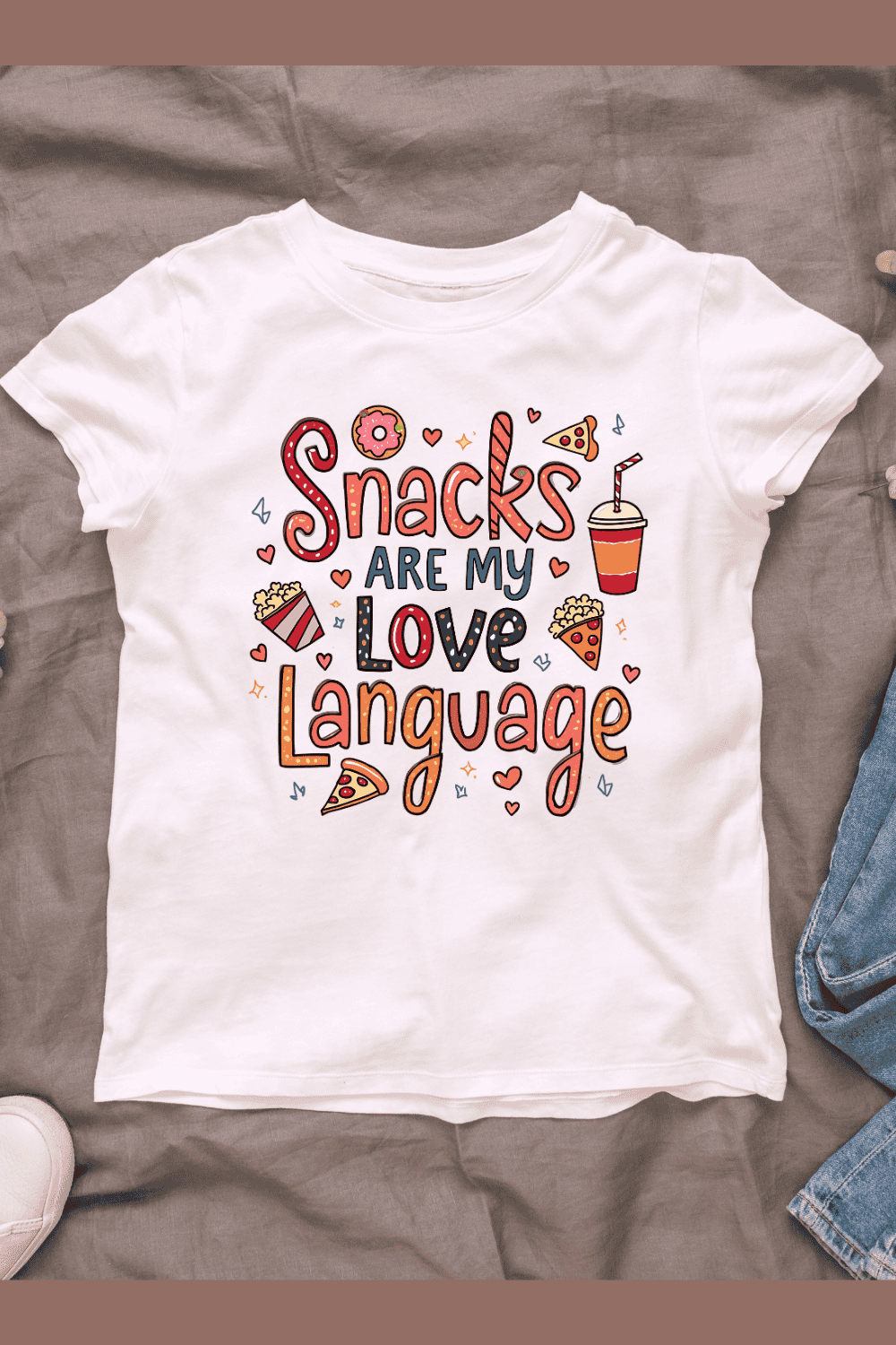 Food Quote T-Shirt Design Bundle pinterest preview image.