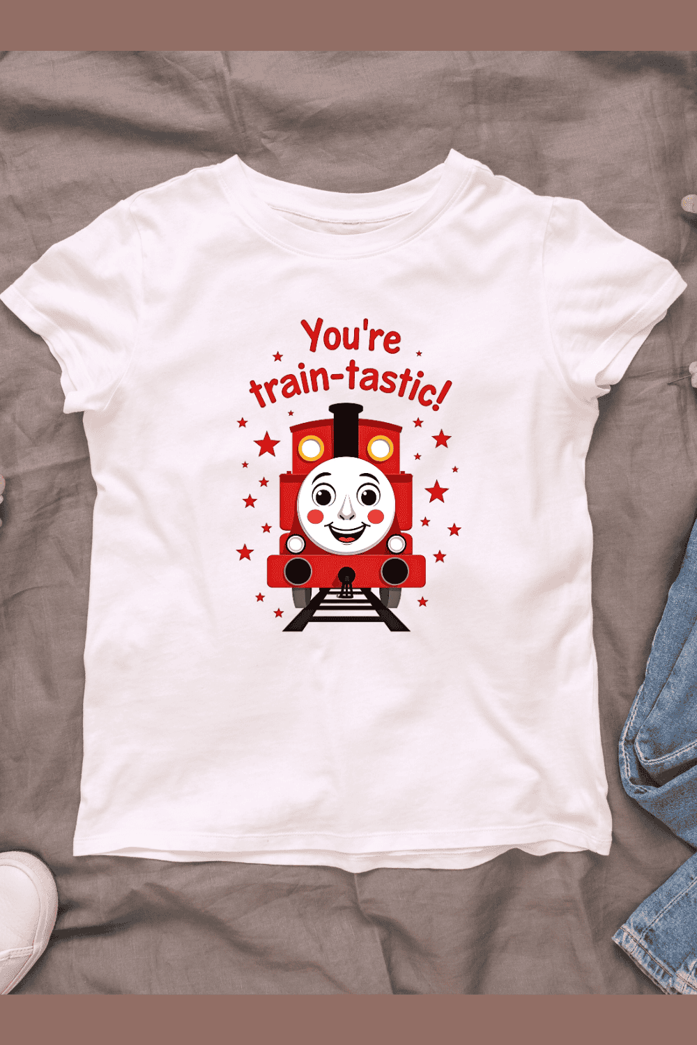 Cute Train T-Shirt Design Bundle pinterest preview image.