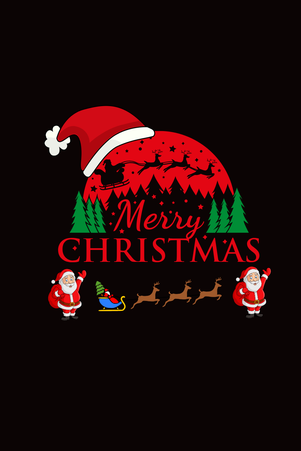 Christmas T-Shirt pinterest preview image.