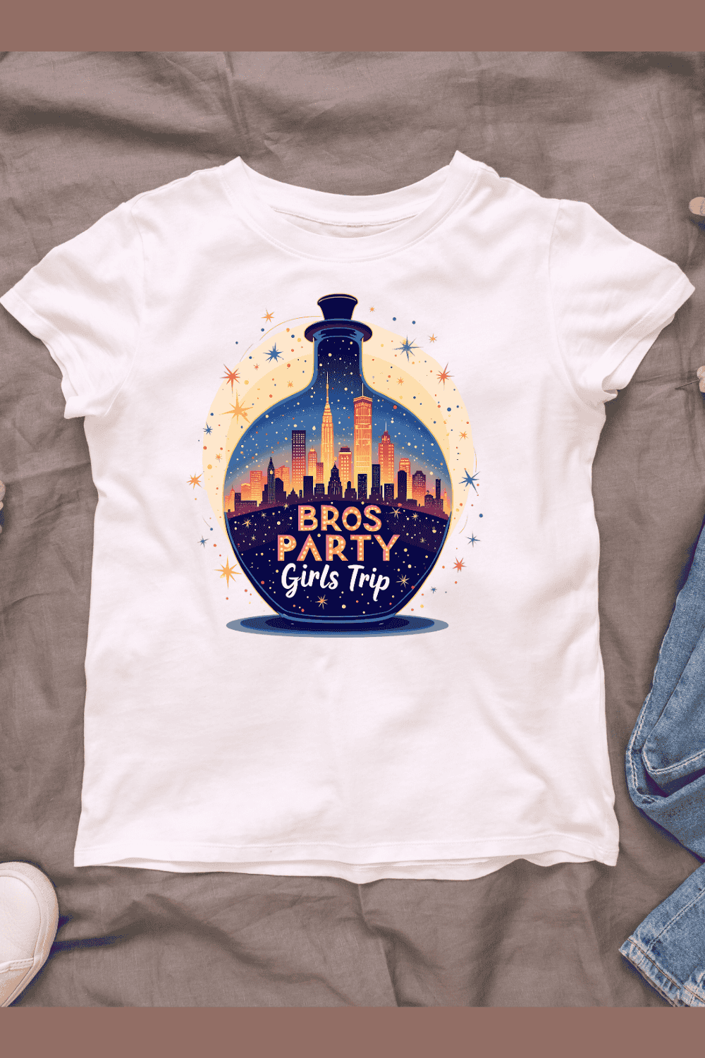 Creative Cityscape T-Shirt Design Bundle pinterest preview image.