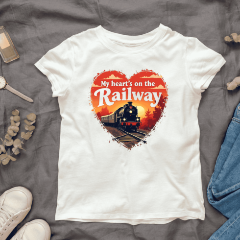 Train Love T-Shirt Design Bundle cover image.