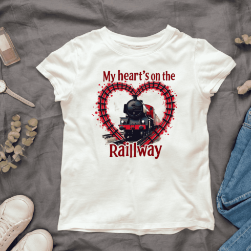 Railway Heart T-Shirt Design Bundle cover image.