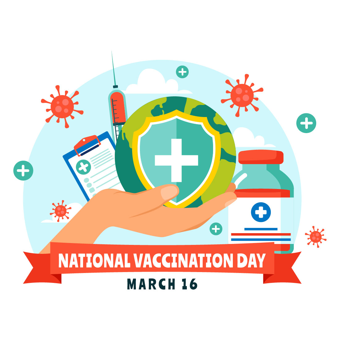 12 National Vaccination Day Illustration preview image.