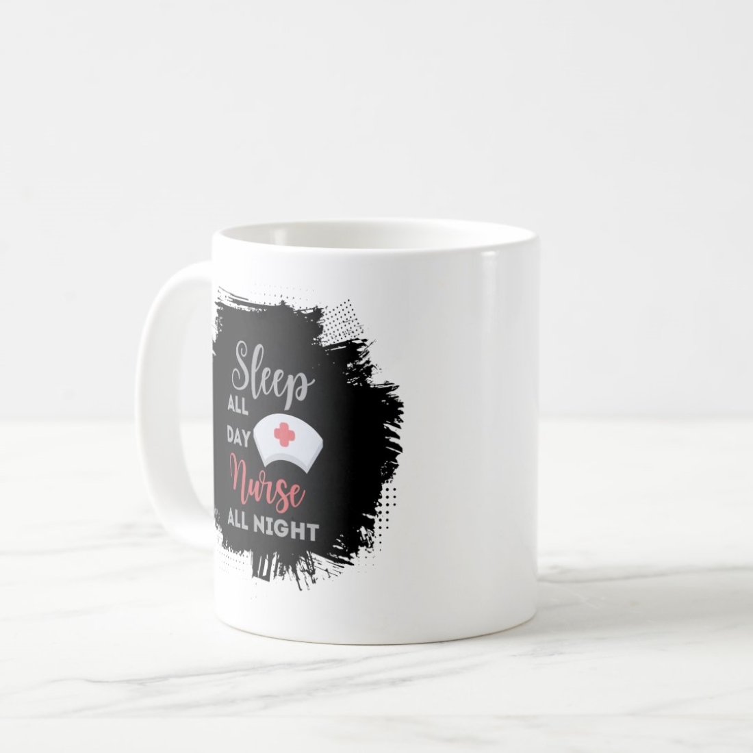 Sleep All Day Nurse All Night - Digital Design File for Custom Coffee Mug Creations preview image.