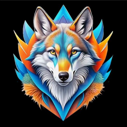 A T-shirt with a bright wolf head print will help show your individuality cover image.