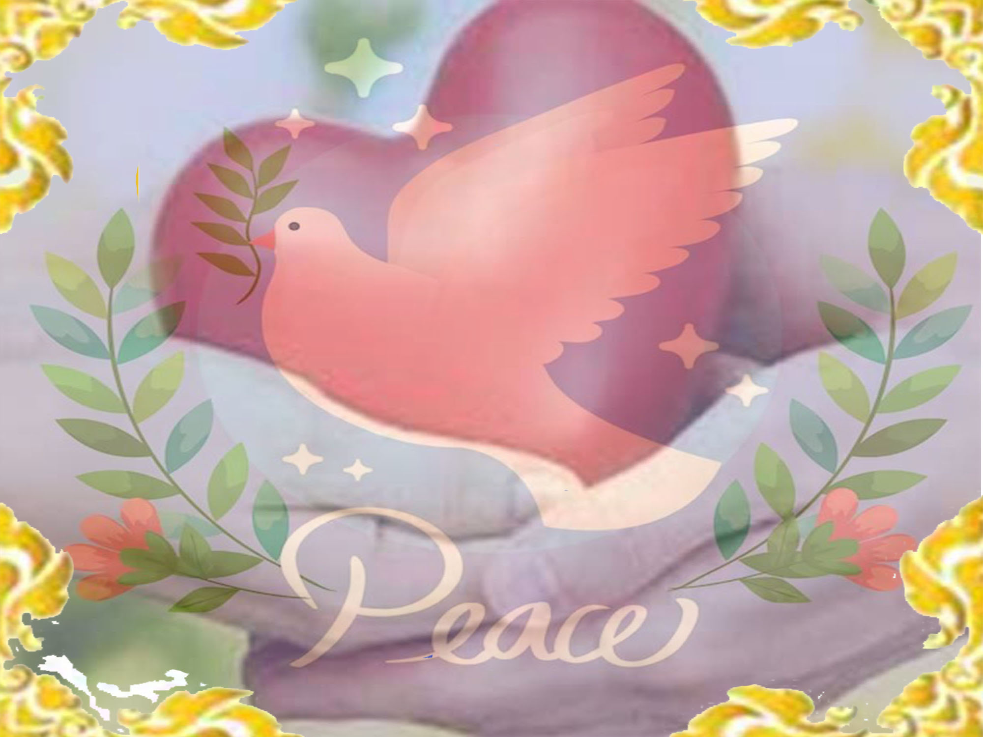 wallpaper dove and heart 447