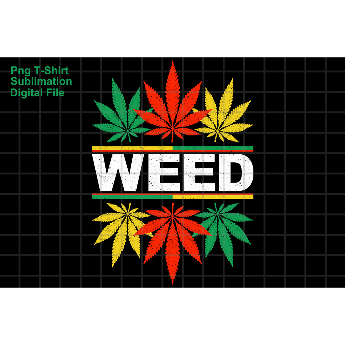 Weed - Cannabis Red Gold & Green cover image.