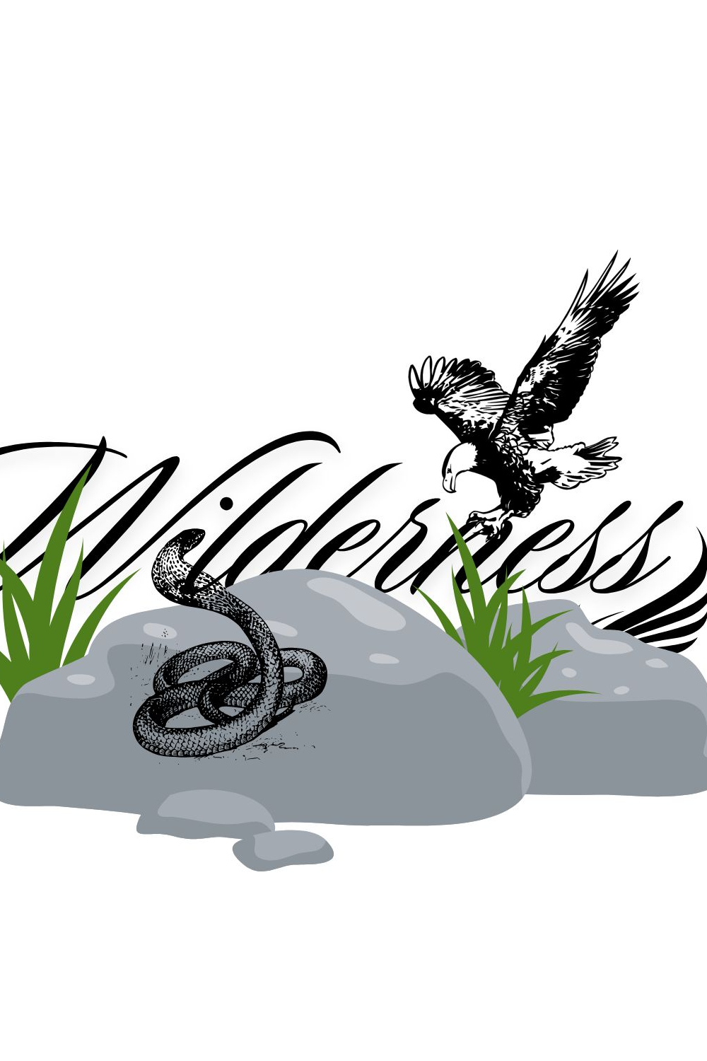 Wilderness T-shirt Design pinterest preview image.