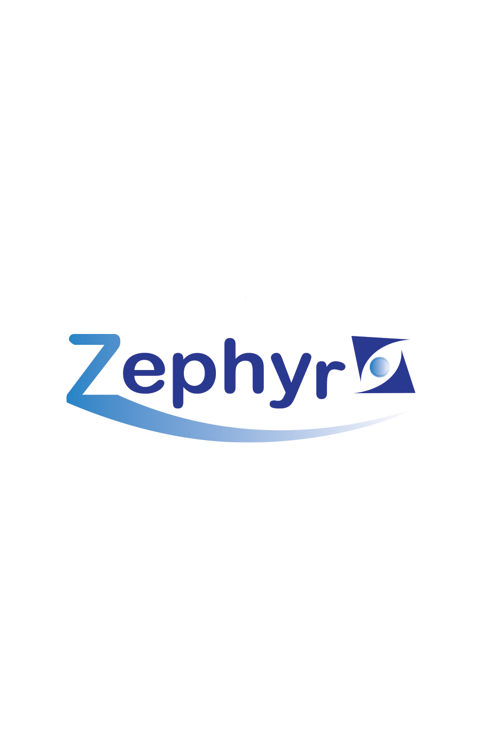 Zephyr logo design pinterest preview image.