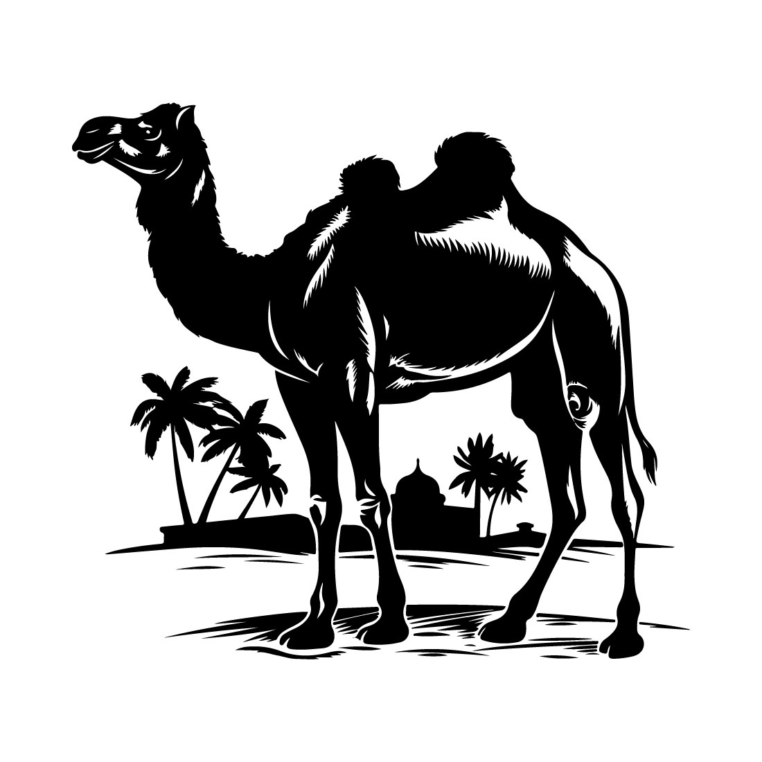 dromedary vector design preview image.