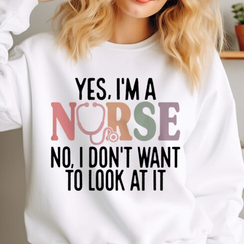 Nurse SVG Design,I'm a Nurse Tshirt cover image.