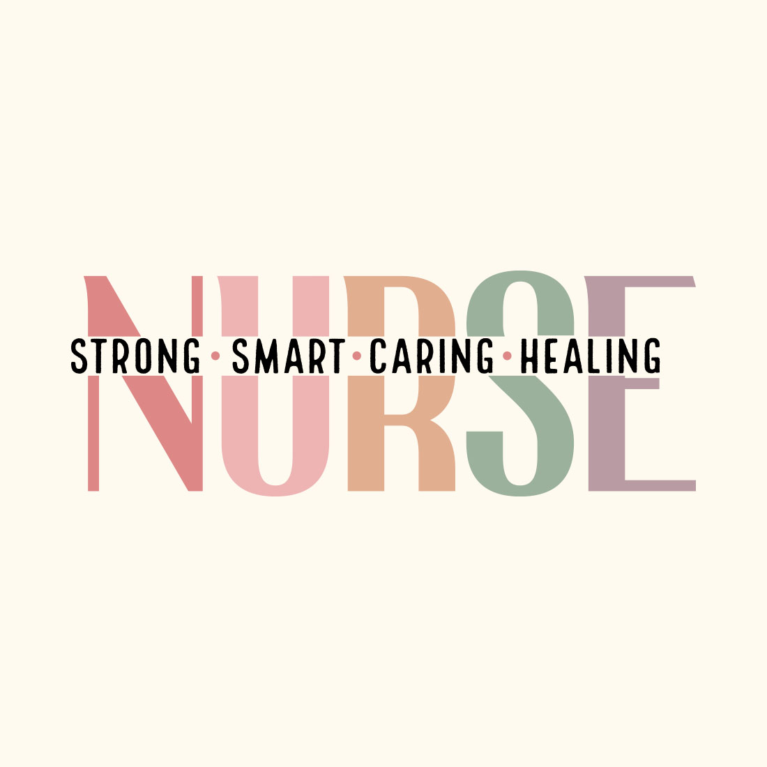 Nurse SVG Design,Strong,Smart preview image.