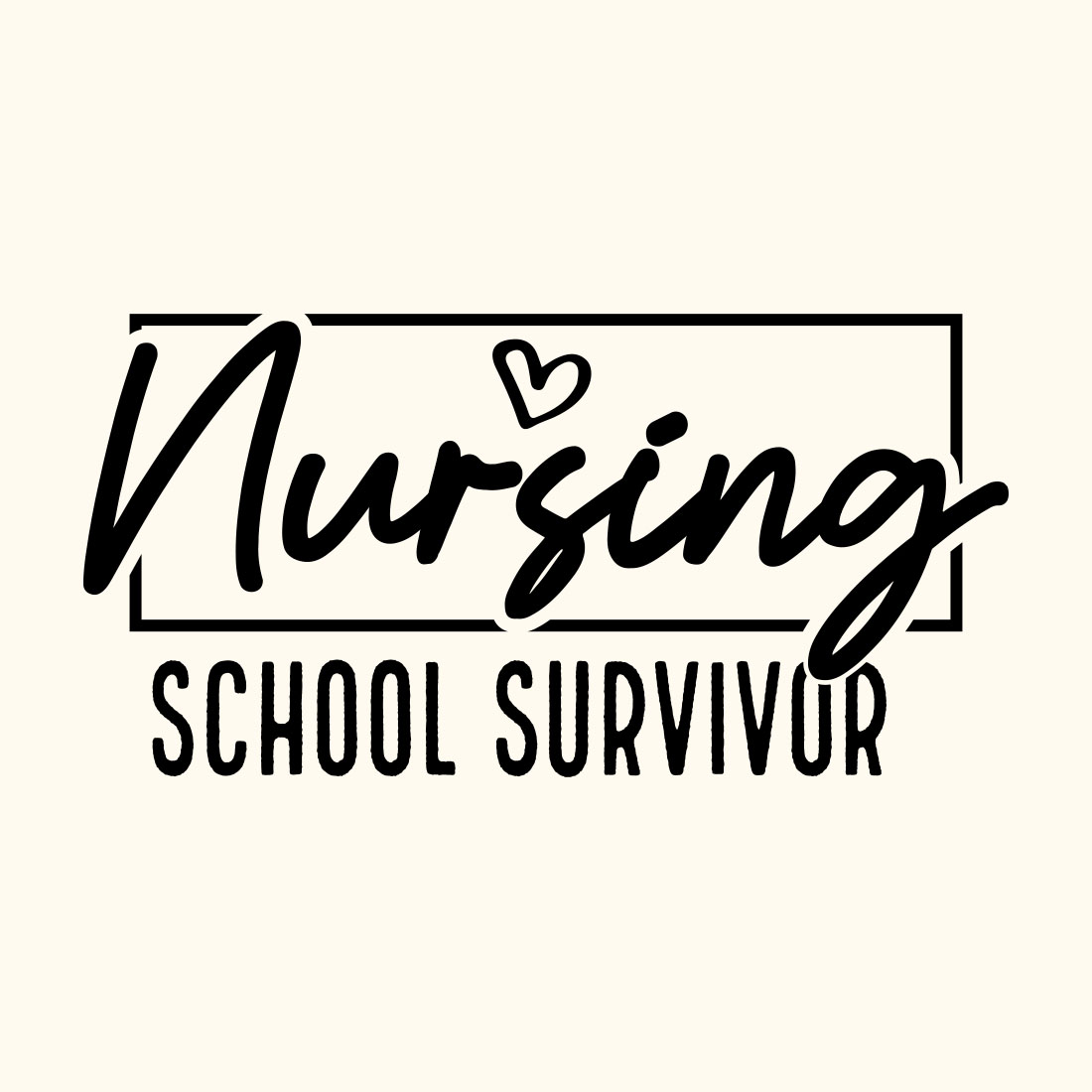 Nurse SVG Design,Nursing School Tshirt preview image.