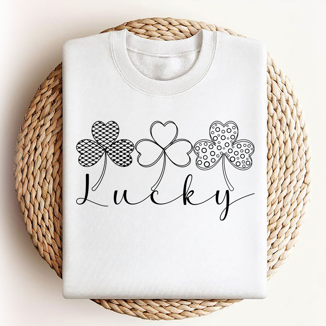 St Patrick's Day T-shirt Design, Lucky Png, St Patrick's Day Png, Retro Shamrock Png, Lucky Varsity Png, Lucky png, Sublimation Design preview image.