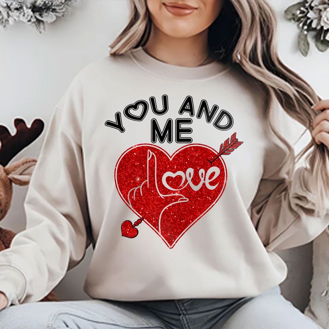 Love Valentine day t shirt design png preview image.