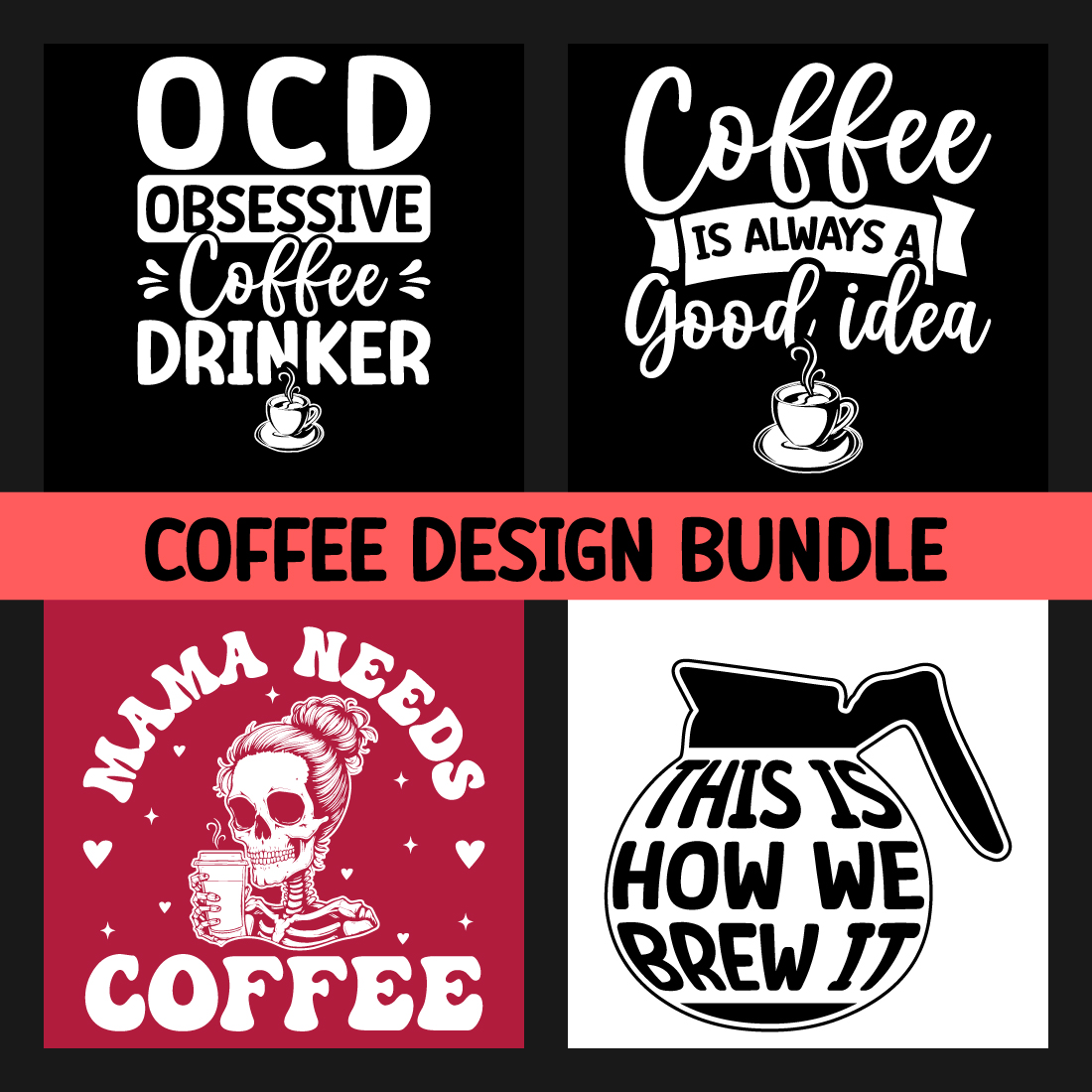 Coffee design bundle preview image.