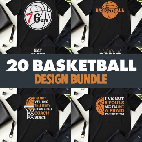 20 Basketball Design Bundle For Basketball Lovers cover image.