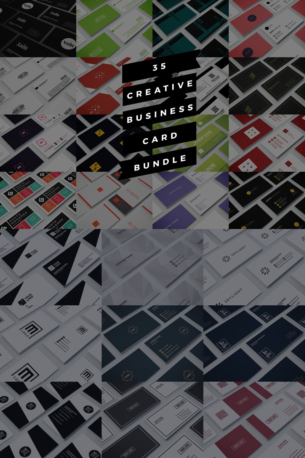 35 Creative Business Card Designs: Make a Lasting Impression pinterest preview image.